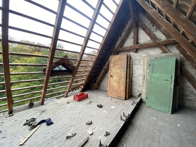 Remont dachu Sławieńskiego Domu Kultury - poddasze