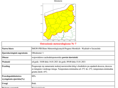 Ostrzeżenie meteorologiczne