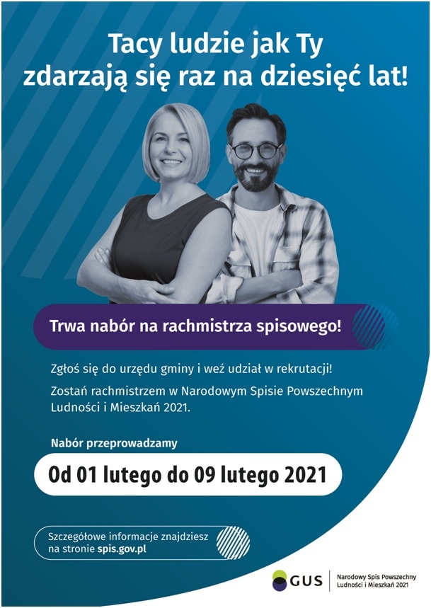 
Ogłoszenie o naborze kandydatów na rachmistrzów terenowych...
