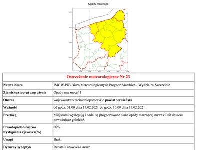 Ostrzeżenie meteorologiczne