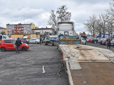 
Prace geotechniczne na miejskim targowisku
