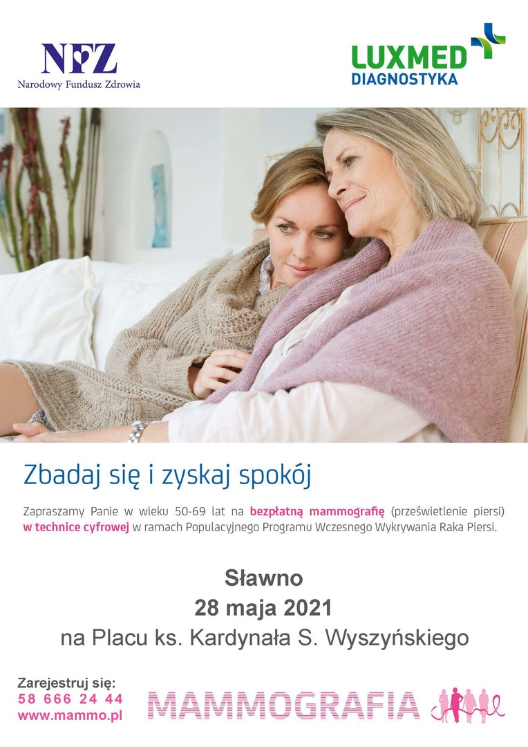 
Bezpłatne badania mammograficzne
