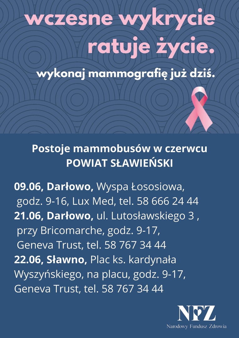 
Bezpłatne badania mammograficzne
