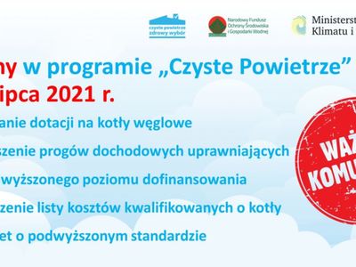 Nowości w programie Czyste Powietrze