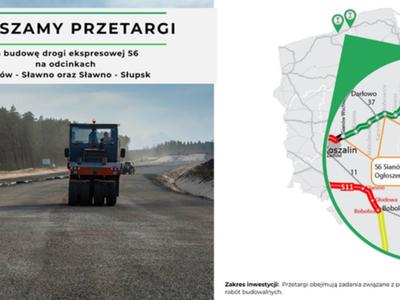Przetargi na budowę S6 od Koszalina przez Sławno do Słupska...