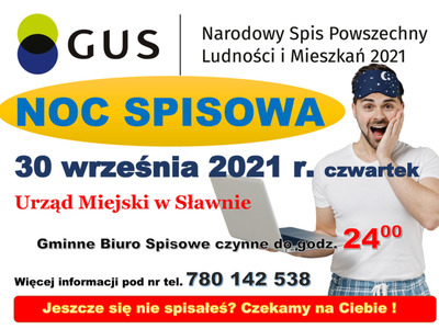 Plakat dotyczący nocy spisowej