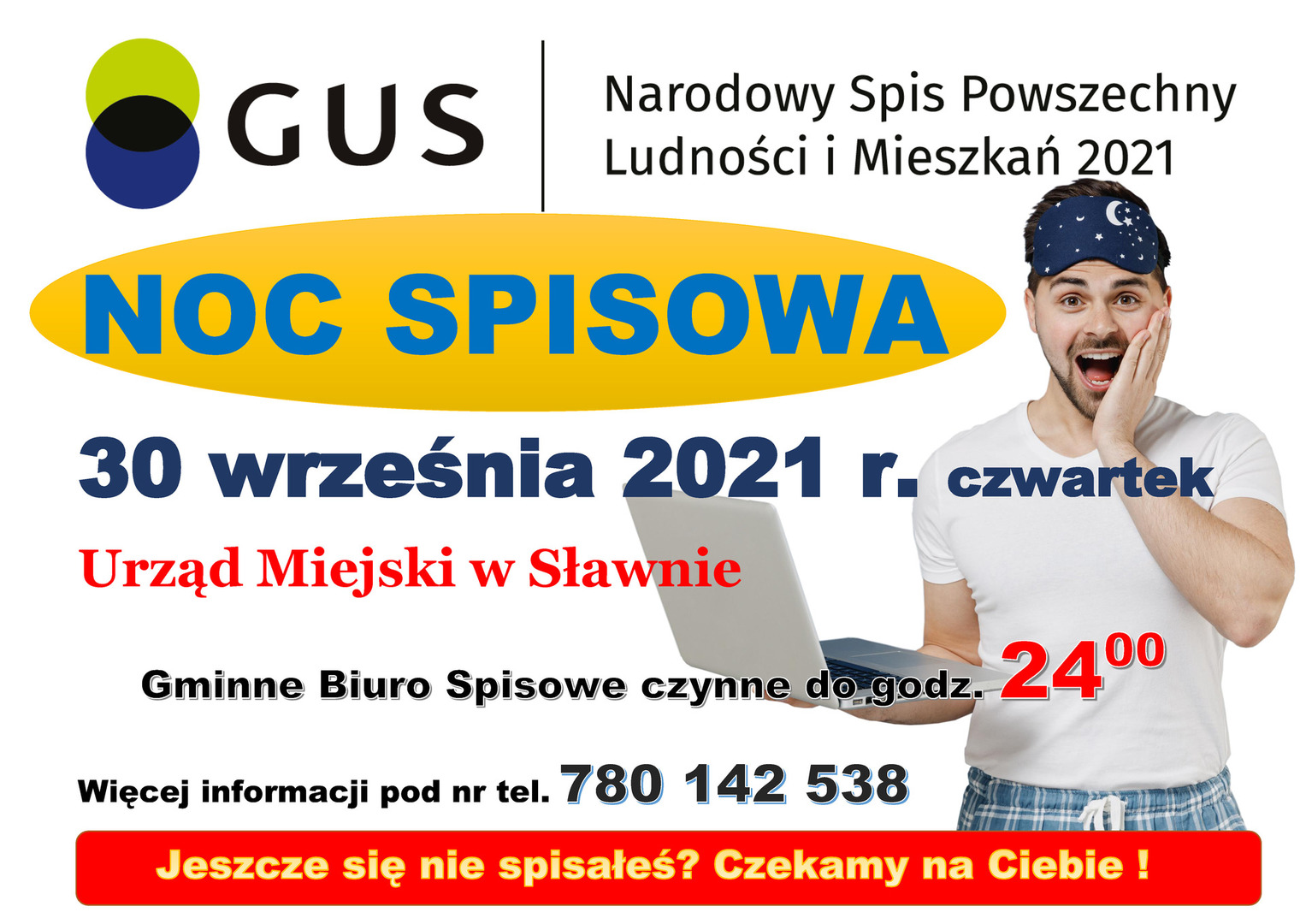Plakat dotyczący nocy spisowej