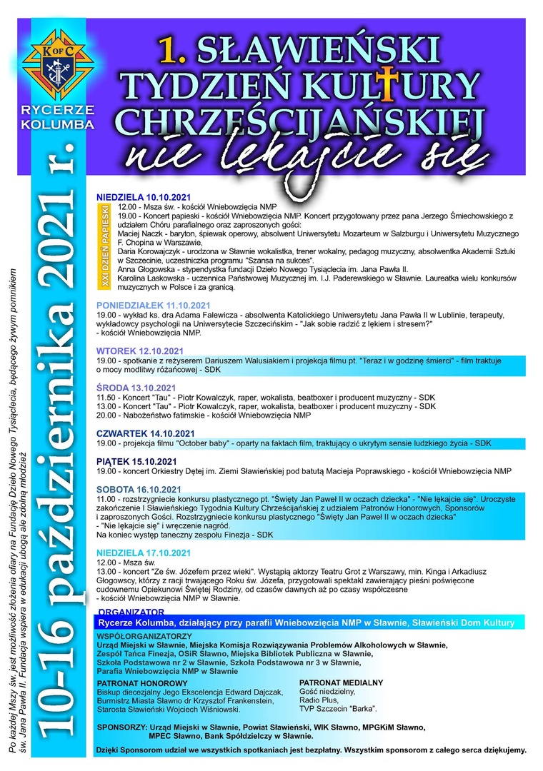 
I Sławieński Tydzień Kultury Chrześcijańskiej
