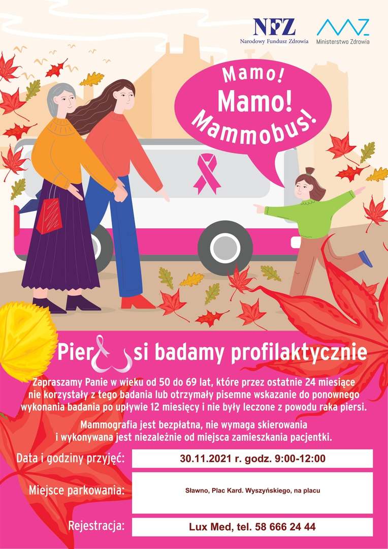 
Bezpłatne badania mammograficzne
