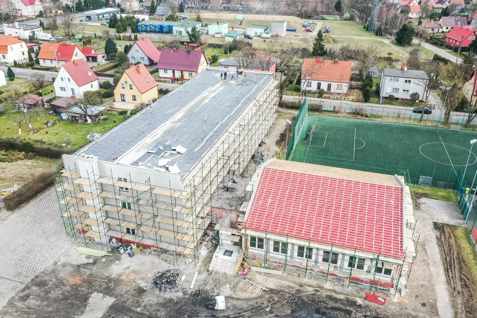 
Trwają prace przy przebudowie budynków przy ul. Kossaka 31
