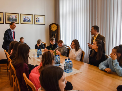 
Lekcja o samorządzie z burmistrzem
