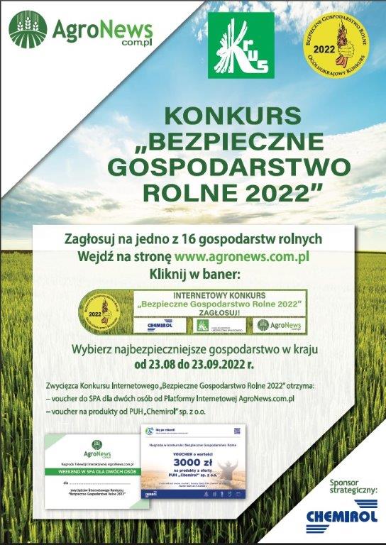 
Konkurs Bezpieczne Gospodarstwo Rolne 2022
