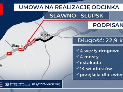 Umowa na realizację S6 Sławno - Słupsk podpisana