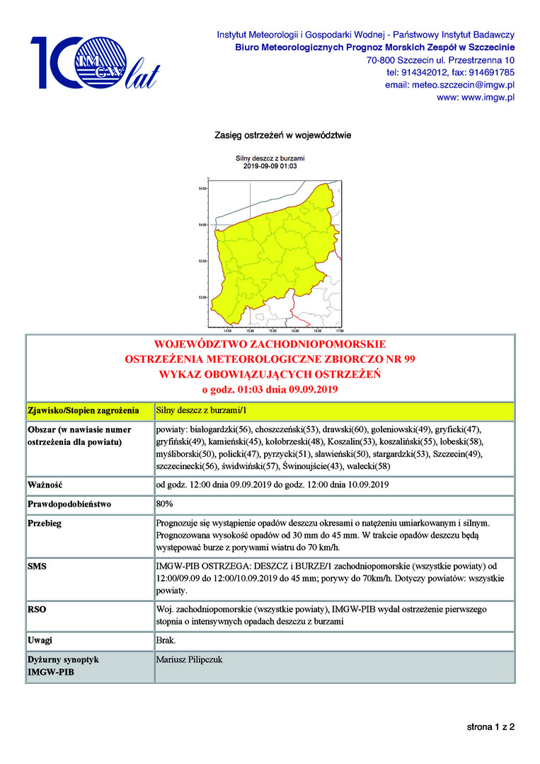 Ostrzeżenie meteorologiczne