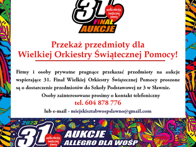 Przekaż przedmiot na licytację 31. Finału WOŚP