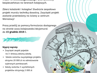 Akcja Mural – nowy konkurs w ramach „Kampanii Kolejowe ABC”...