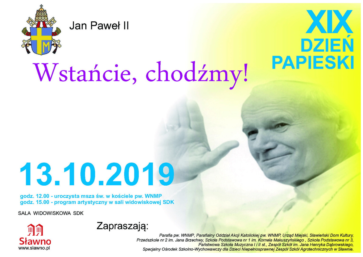 XIX Dzień Papieski - zaproszenie