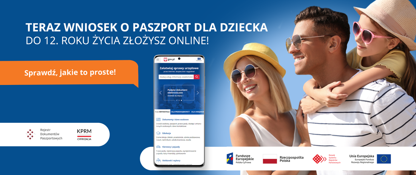 
Złóż online wniosek o paszport dla dziecka
