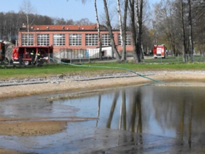 
Prace przygotowawcze na plażowisku
