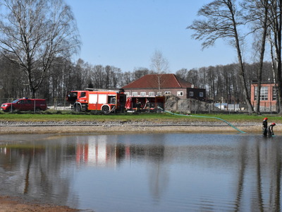 Prace przygotowawcze na plażowisku