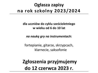 Nabór do Szkoły Muzycznej