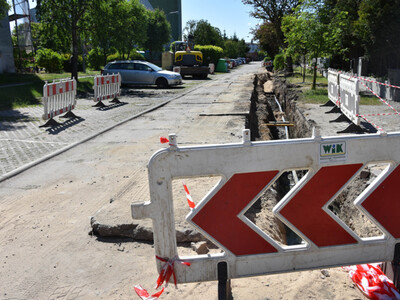 
Ulica Okrzei w przebudowie
