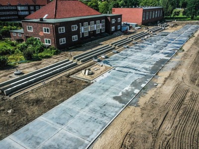 Postępy prac przy przebudowie stadionu miejskiego