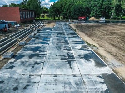 Postępy prac przy przebudowie stadionu miejskiego