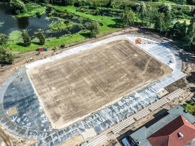 Postępy prac przy przebudowie stadionu miejskiego