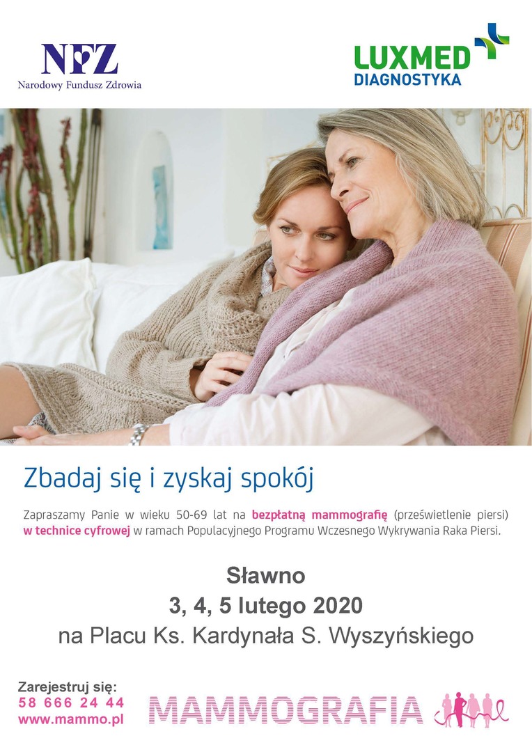 Bezpłatne badania mammograficzne