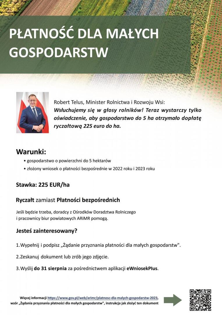 
Płatność dla małych gospodarstw
