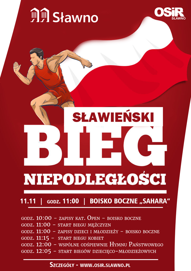 
Zapraszamy na Sławieński Bieg Niepodległości
