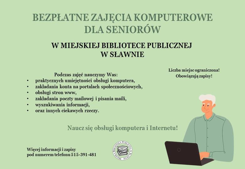 
Bezpłatne zajęcia komputerowe dla seniorów

