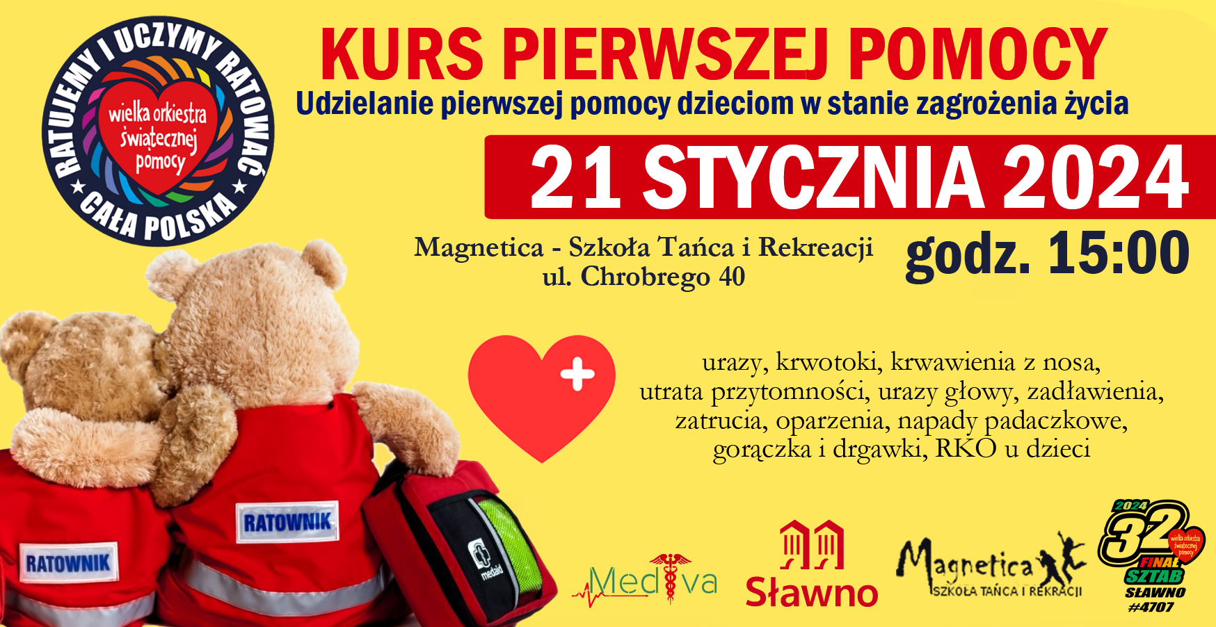 Kurs pierwszej pomocy w ramach 32. Finału WOŚP