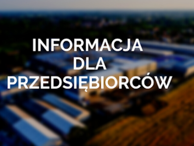 Informacja dla przedsiębiorców