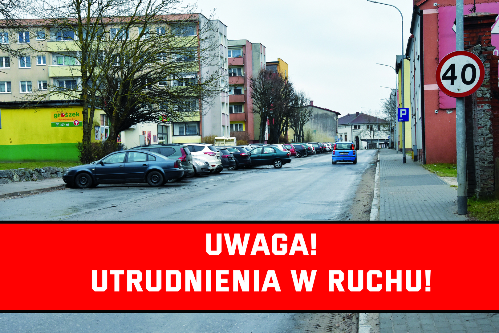 
Utrudnienia w ruchu w centrum Sławna
