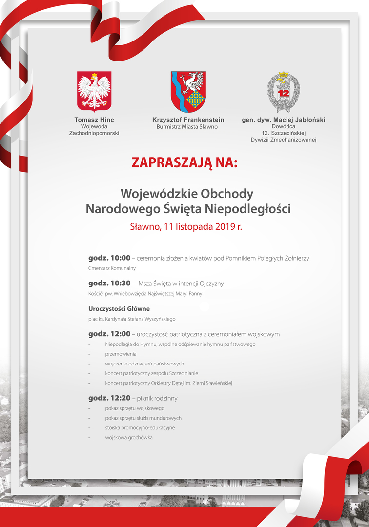 
Wojewódzkie Obchody Święta Niepodległości w Sławnie
