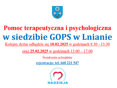 Pomoc terapeutyczna i psychologiczna