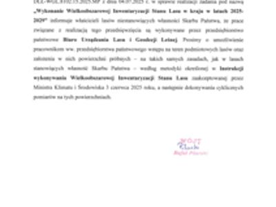 Informacja dla właścicieli lasów