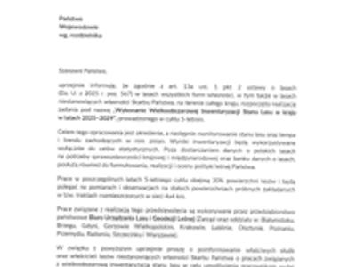 Informacja dla właścicieli lasów