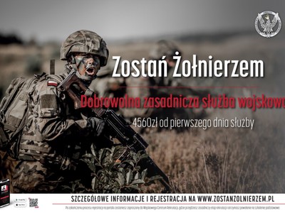 plakat "zostań żołnierzem"