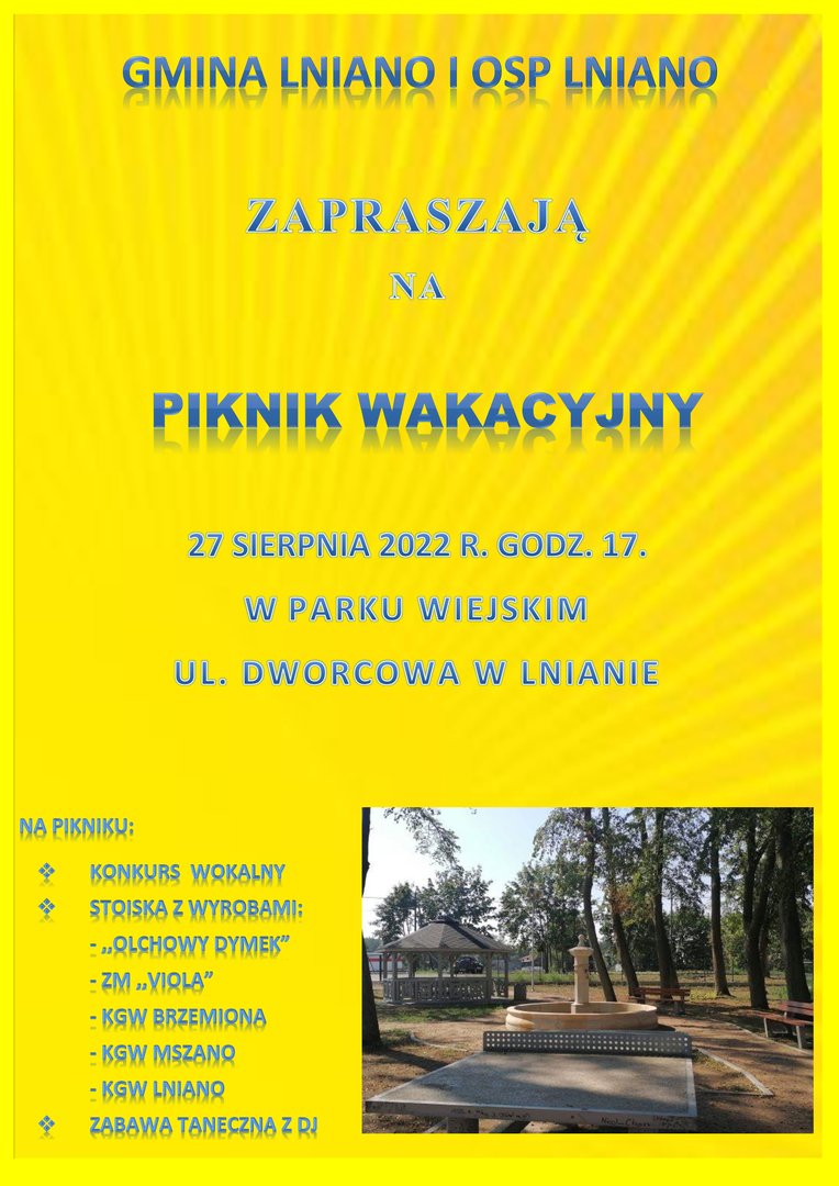piknik wakacyjny w Lnianie