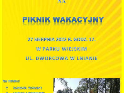 piknik wakacyjny w Lnianie