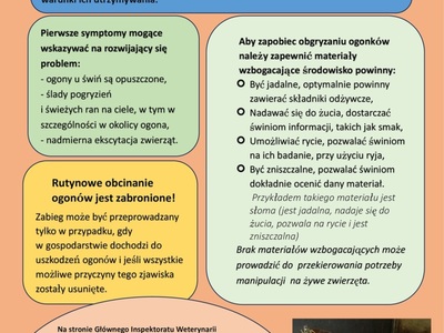 OBGRYZANIE OGONKÓW U ŚWIŃ ulotka