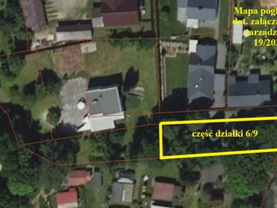 Mapa poglądowa części działki nr 6/9 w Ostrowitem dotyczącym zarządzenie nr 19/2024