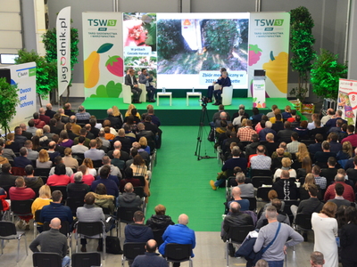 na zdjęciu publiczność na scenie trwa prelekcja 