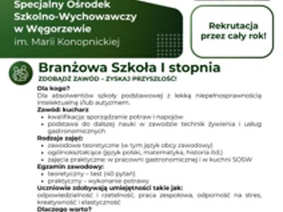 plakat promujący Specjalny Ośrodek Szkolno Wychowawczy w Węgorzewie 