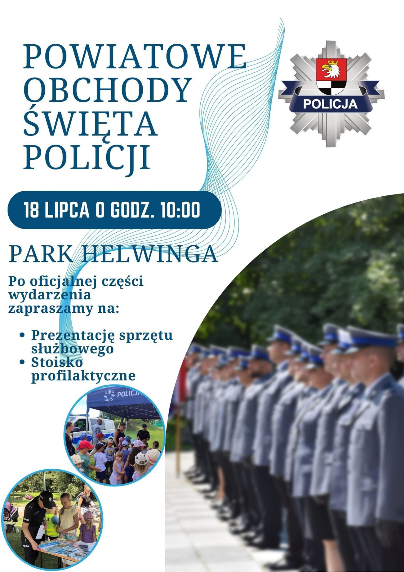 plakat dotyczący obchodów Powiatowych Obchodów Święta Policji