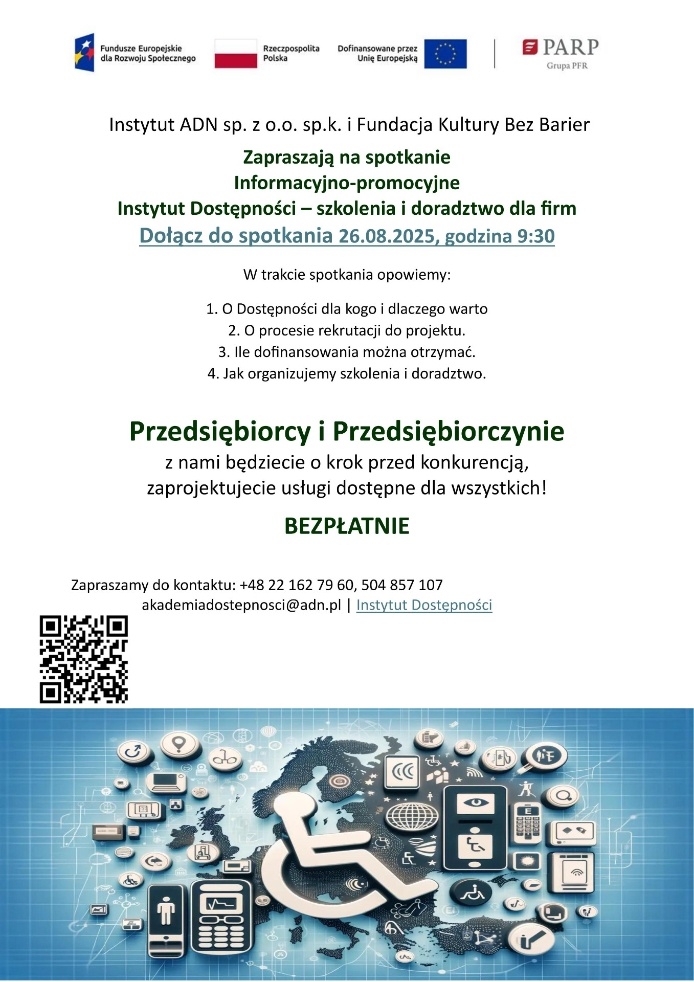 plakat z informacją