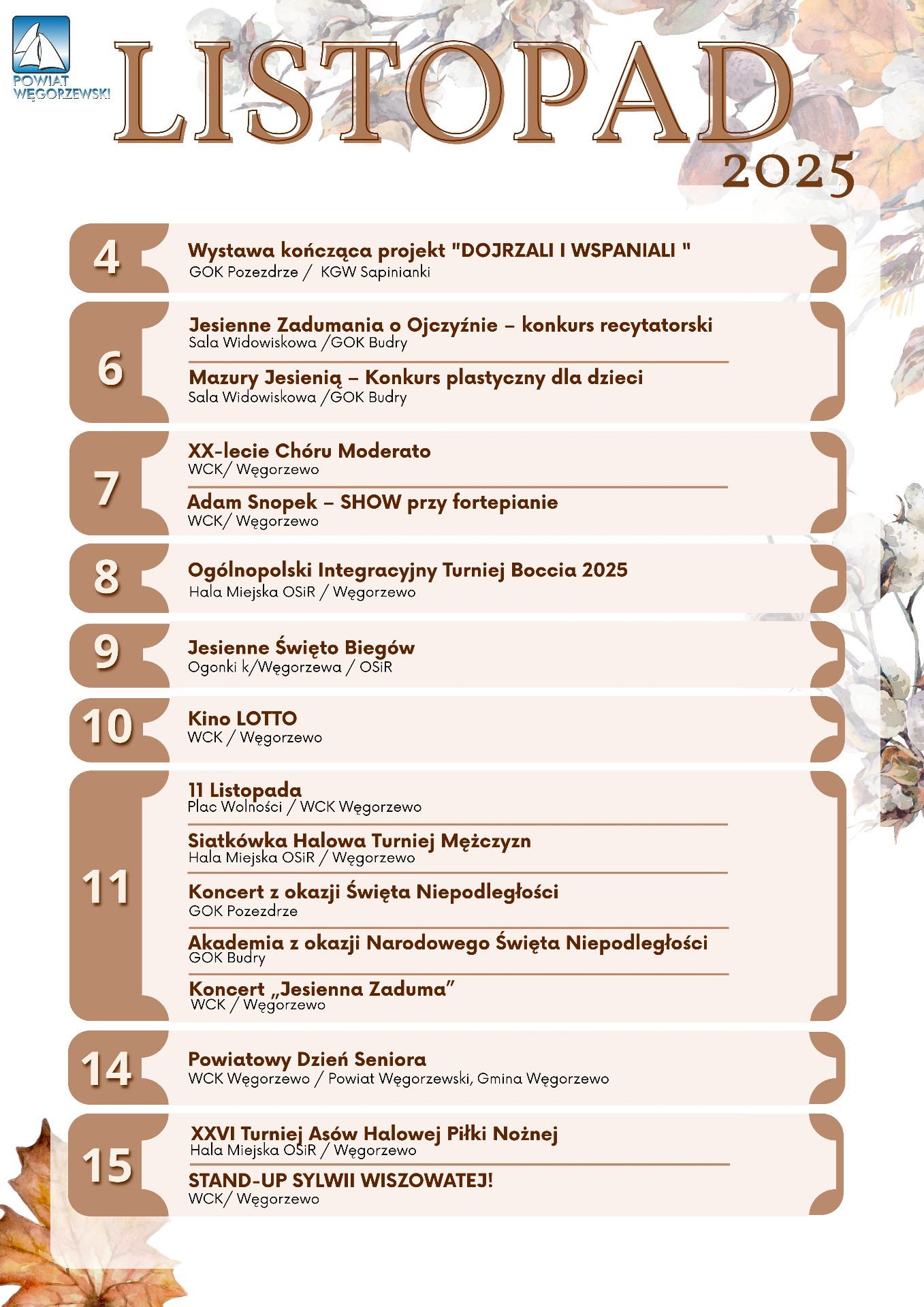 KALENDARZ WYDARZEŃ CZ. 1